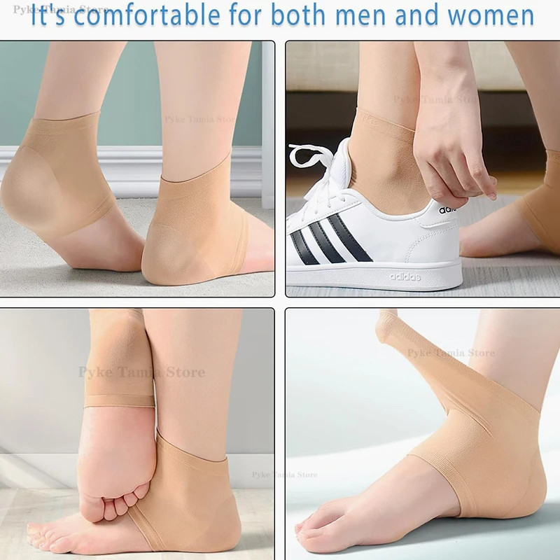 2pcs Heel Protective Cover Silicone Feet Care Anti-Crack Pain Relief Moisturizin