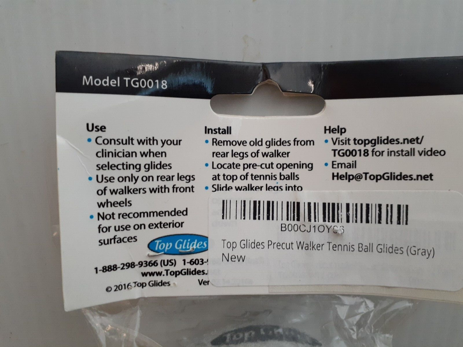 Top Glides Pre-cut walker balls