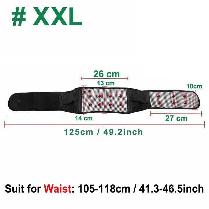 Tourmaline Self Heating Magnetic Therapy Support Belt Lumbar Back Waist Brace