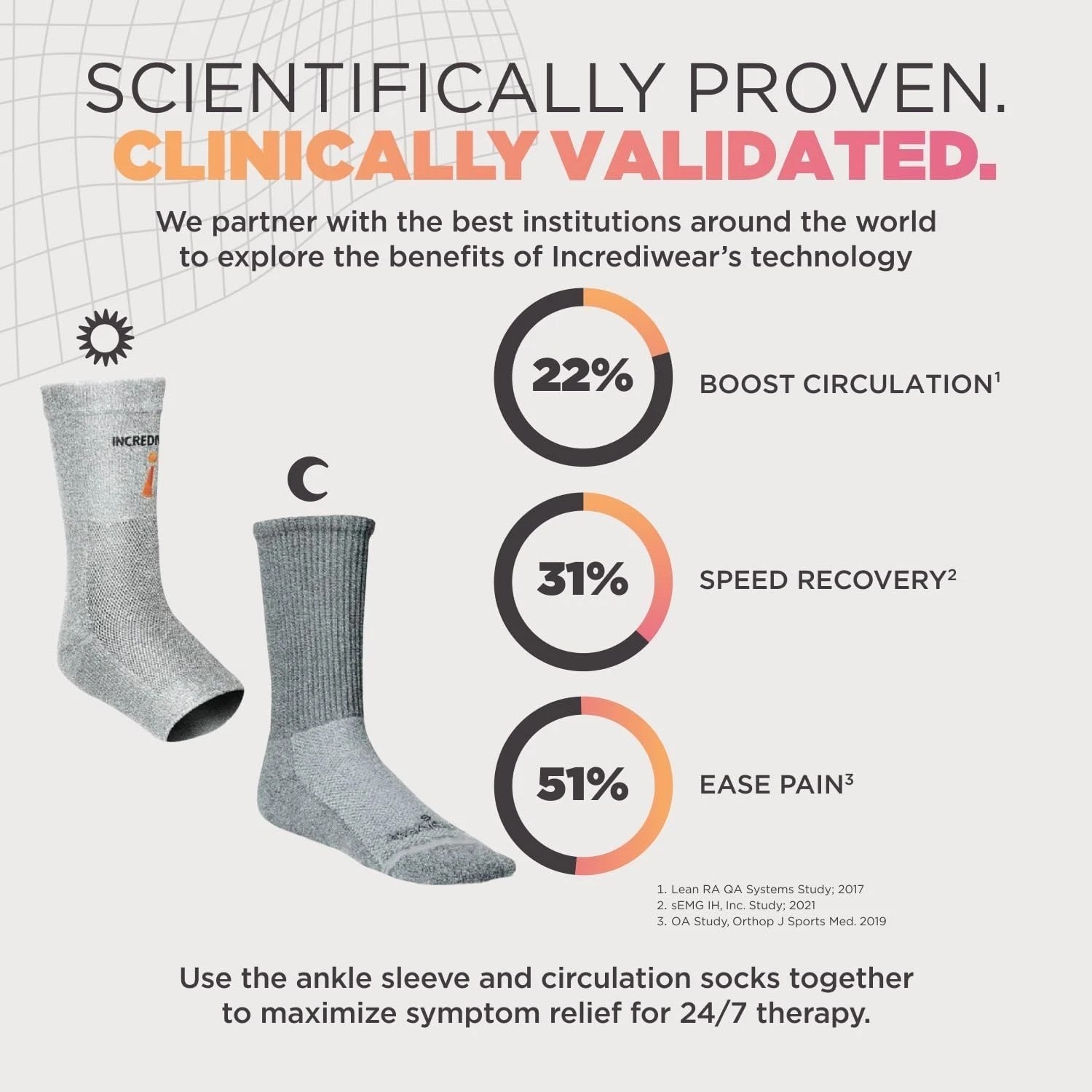 Incrediwear Ankle Brace X-Large Grey – Plantar Fasciitis Achilles Support