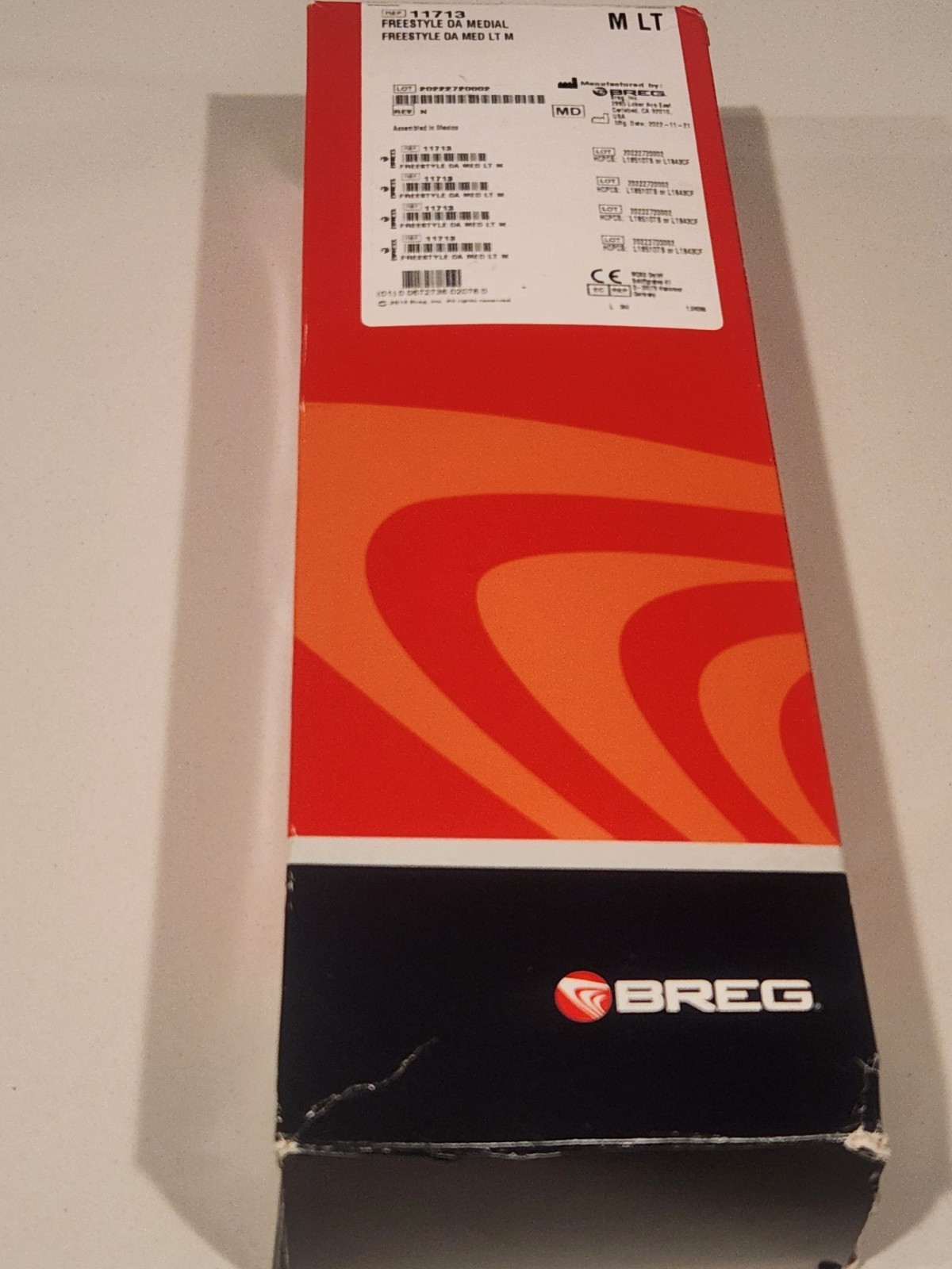 Breg Freestyle OA Medial Knee Brace – Left Leg, Medium – Osteoarthritis Support