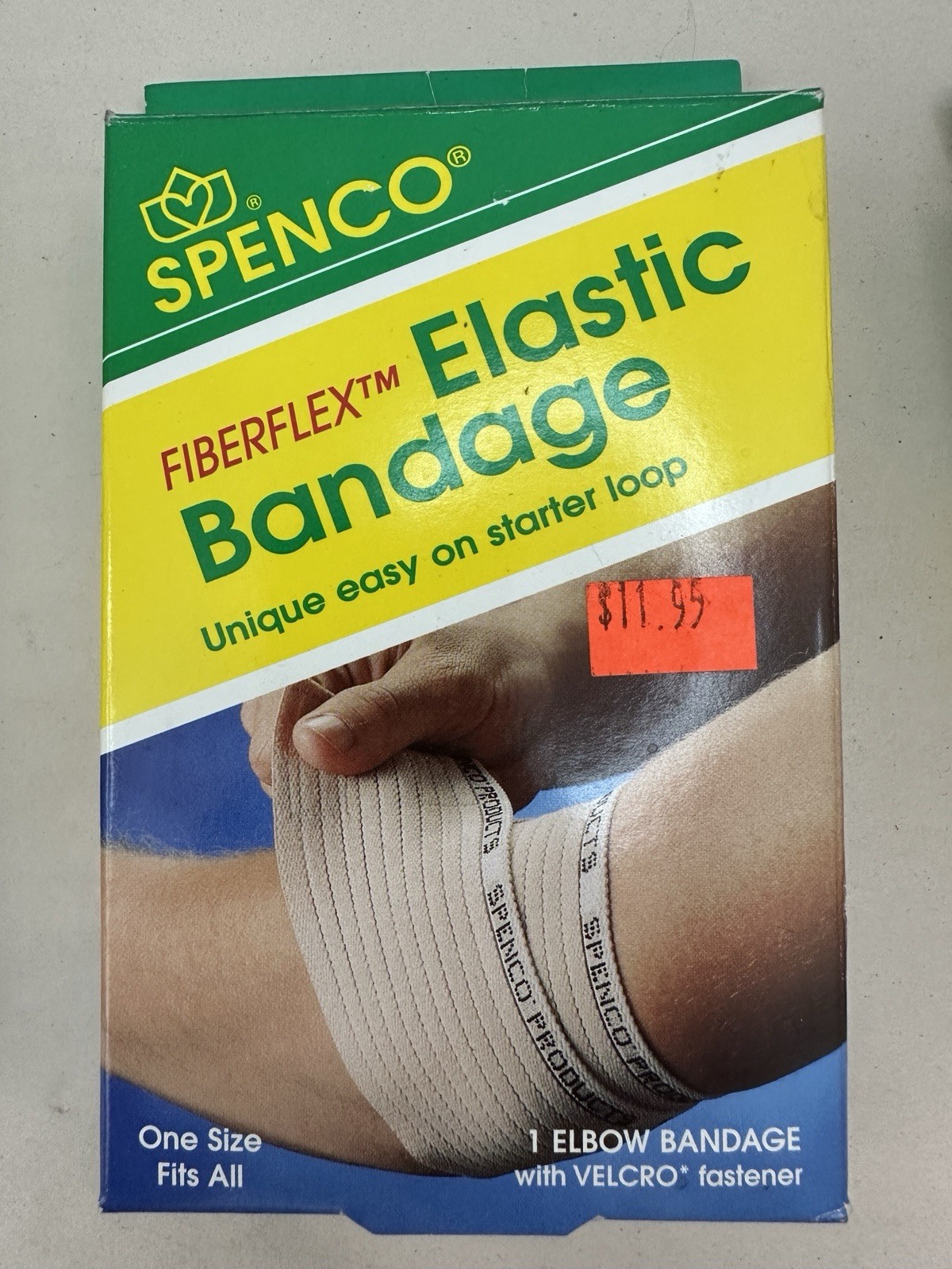 NOS Spenco FIBERFLEX Elastic Bandage, Elbow Wrap, One Size Fits All – Pack Of 3