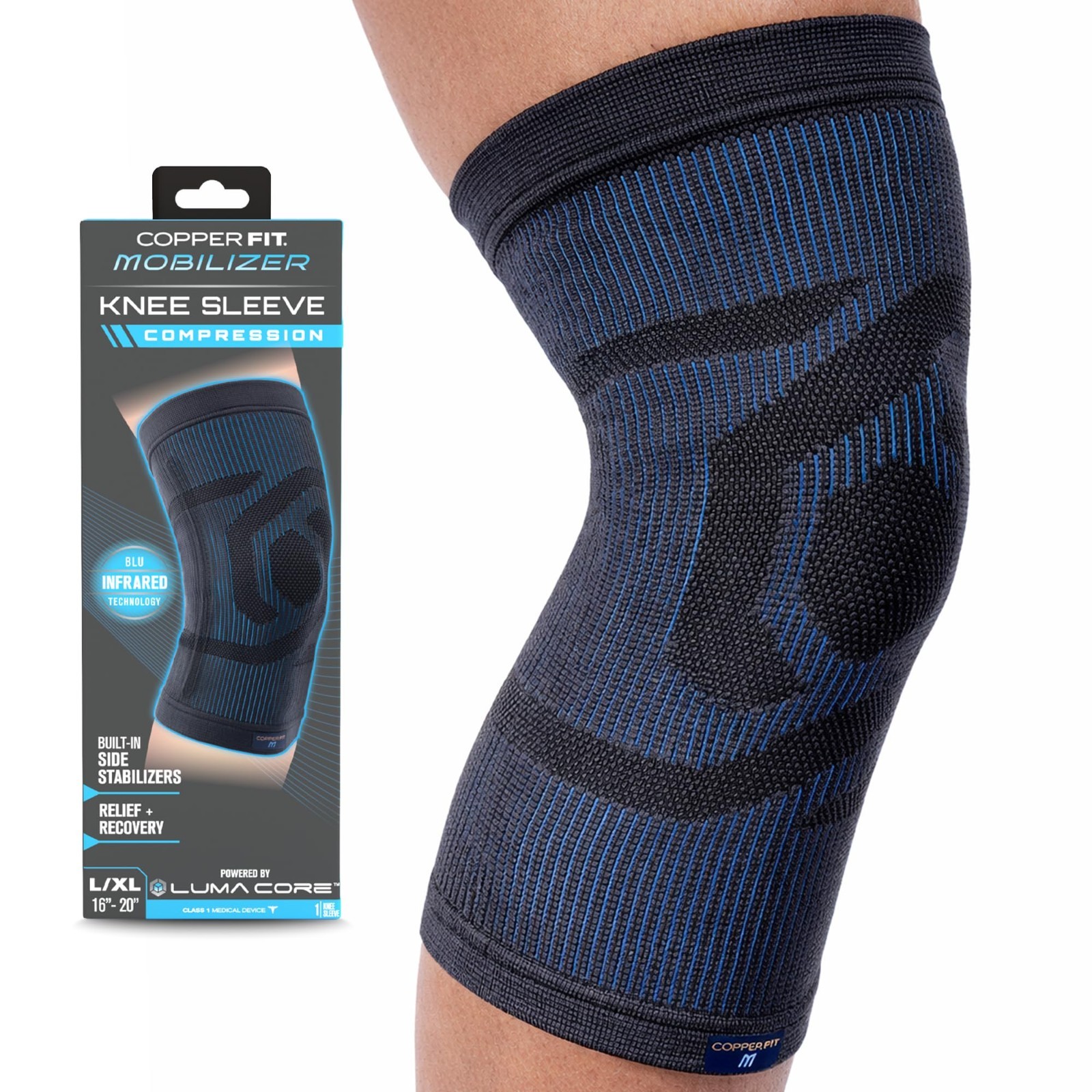 Knee Sleeve Support for Arthritis & Tendonitis Relief | Compression Brace L/XL