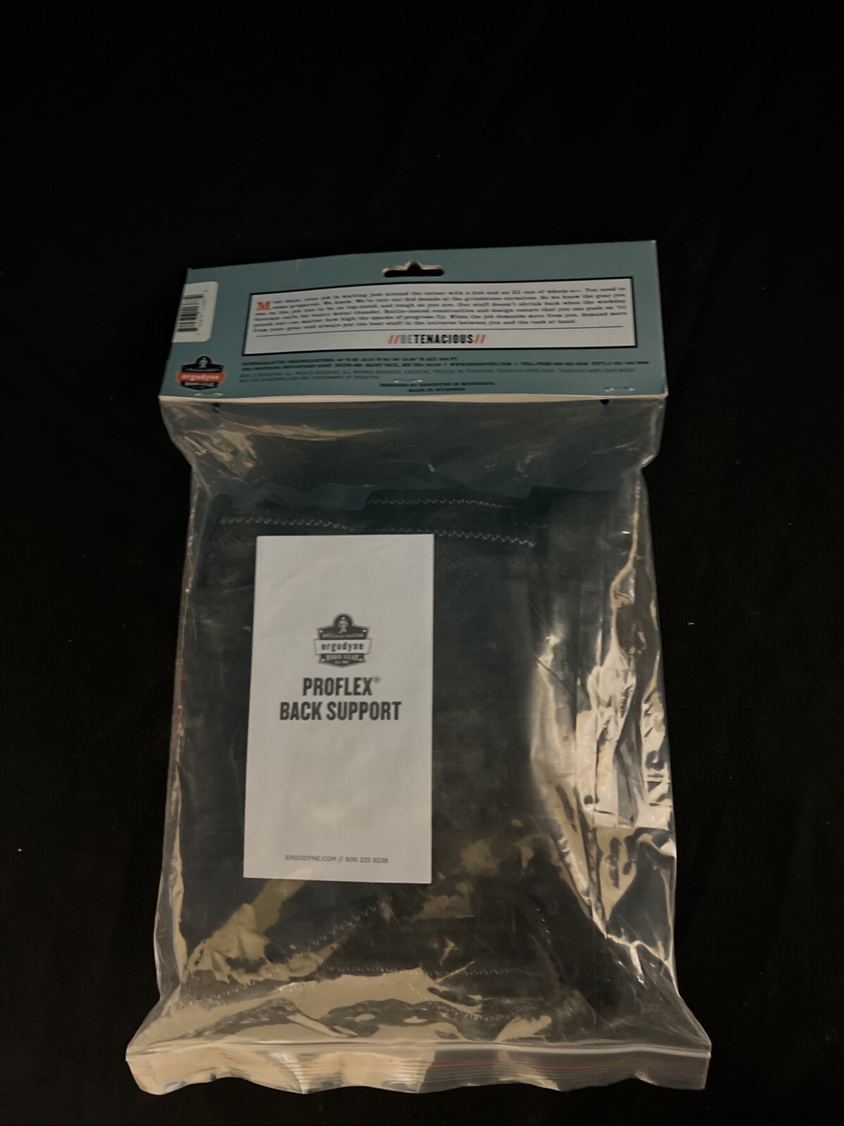 PROFLEX BY ERGODYNE 100 Back Support,Black,Spandex,2XL 35ZA85