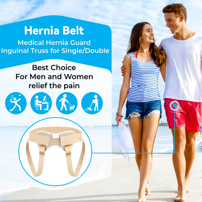 Mens Inguinal Groin Hernia Support Belt Hernia Pain Relief Truss Brace & 4 Pads