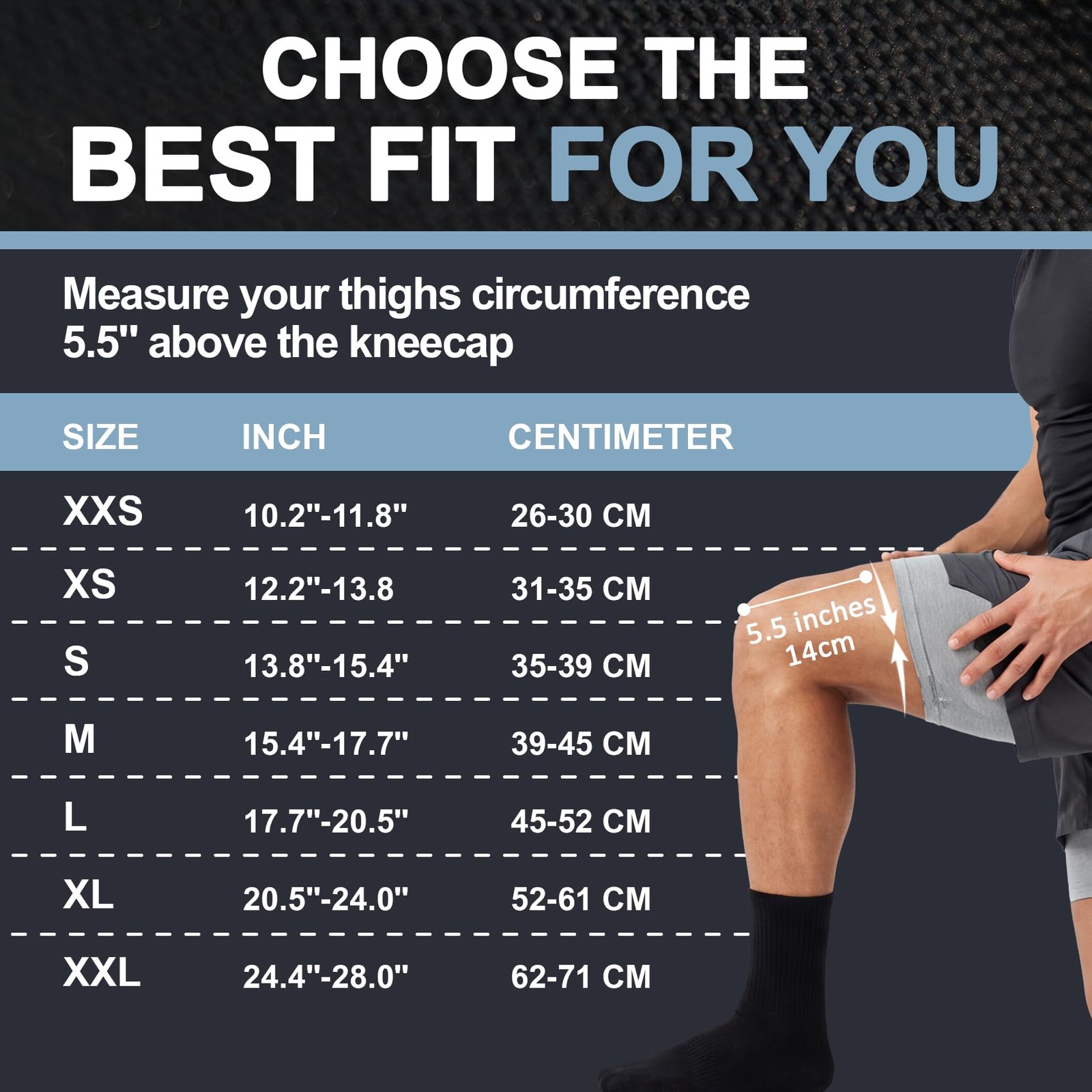 Knee Compression braces 1-Pack – Pain Relief Support for Arthritis, ACL & Men…