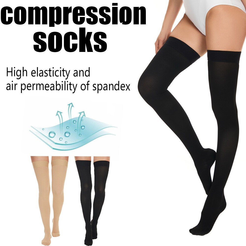 Full Leg Brace Thigh High Compression Socks Pain Relief Support Stockings Unisex
