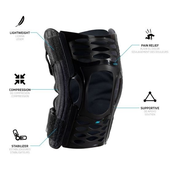 DonJoy Silicone Webtech Lite Knee Sleeve Medium BEL-DA201KS01-BLK-M