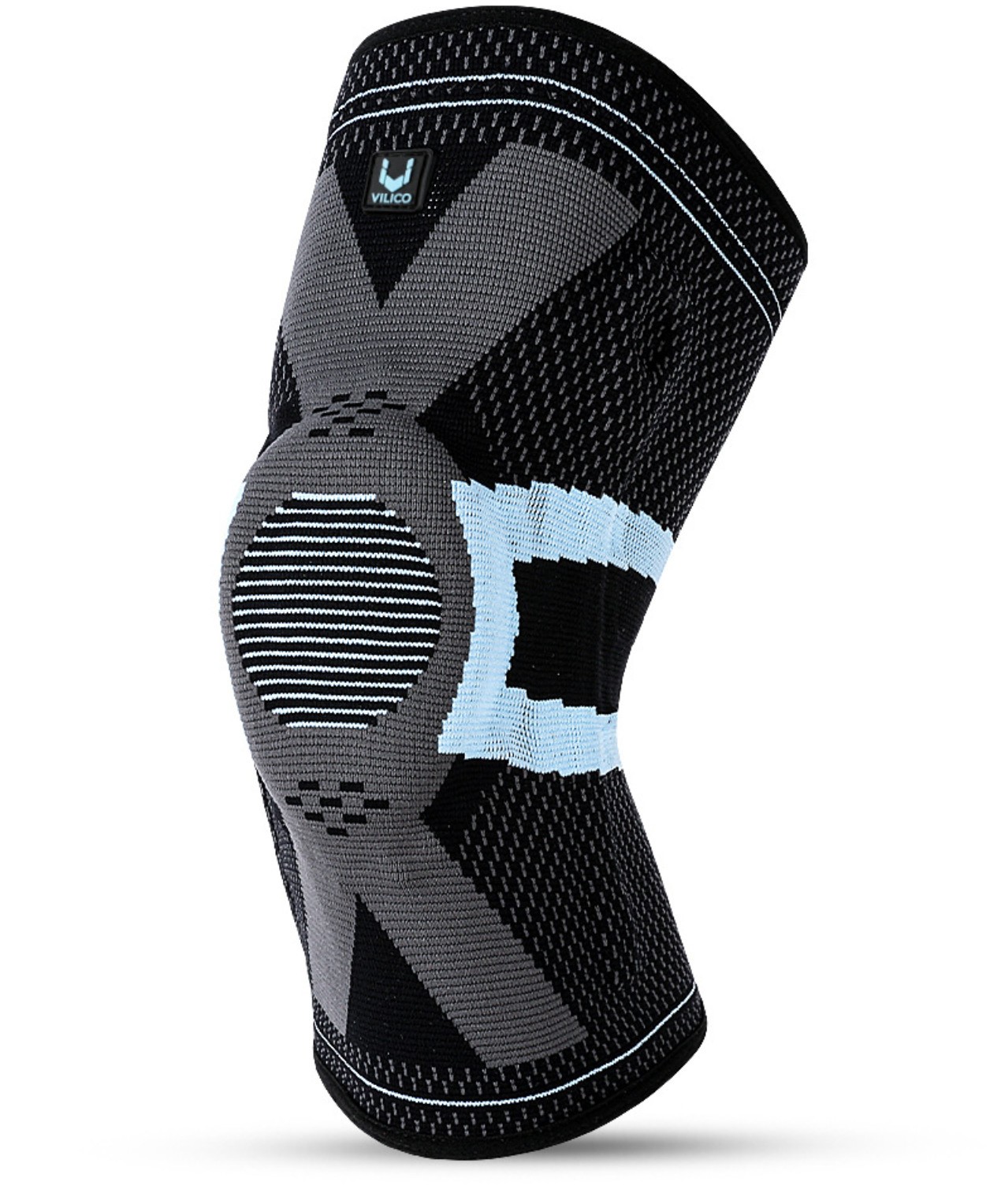 Shock-absorbing Silicone Knee pad Spring Knit Breathable Non-slip Meniscus Brace