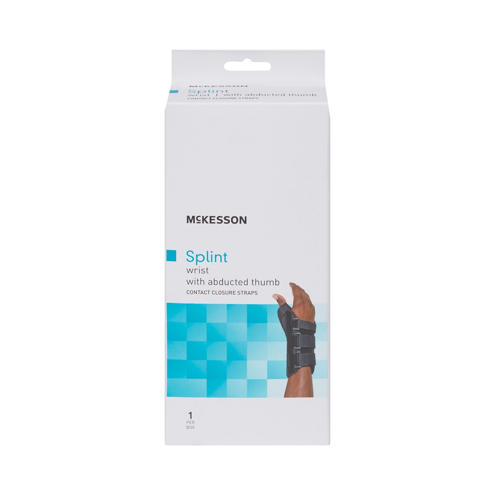 McKesson Hook and Loop Strap Wrist Brace with Abducted Thumb for Right Hand