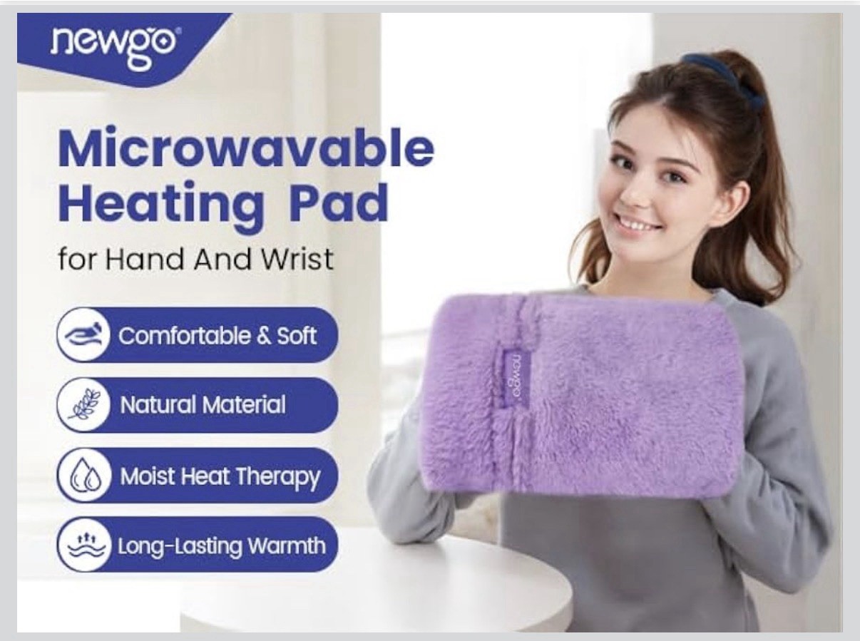 Hands Heated Microwavable Mitt for Arthritis Pain Relief, Stiff Joints/ Soft