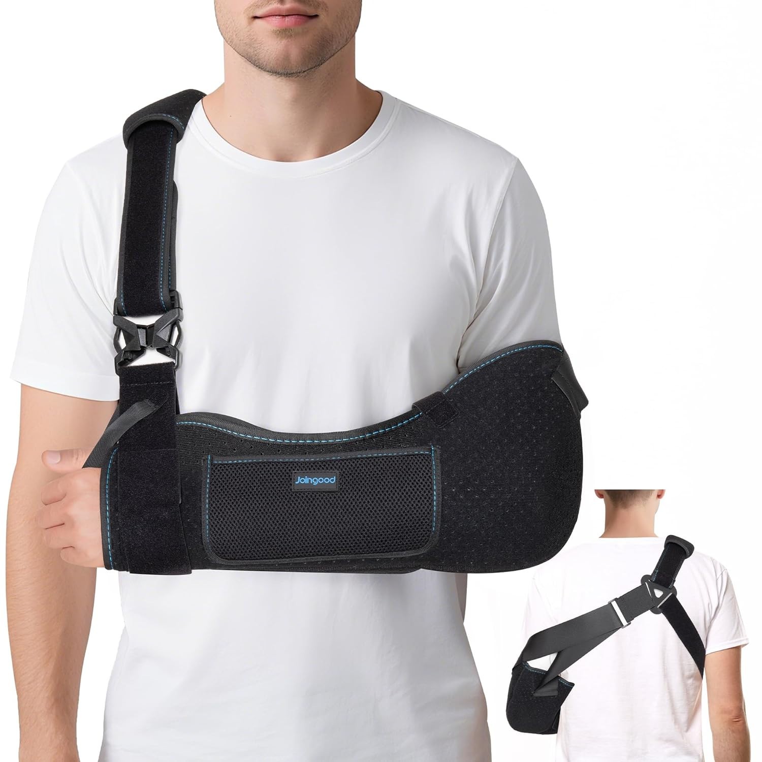 Arm Sling Shoulder Immobilizer for Women and Men, Fits Left or Right Arm Medium