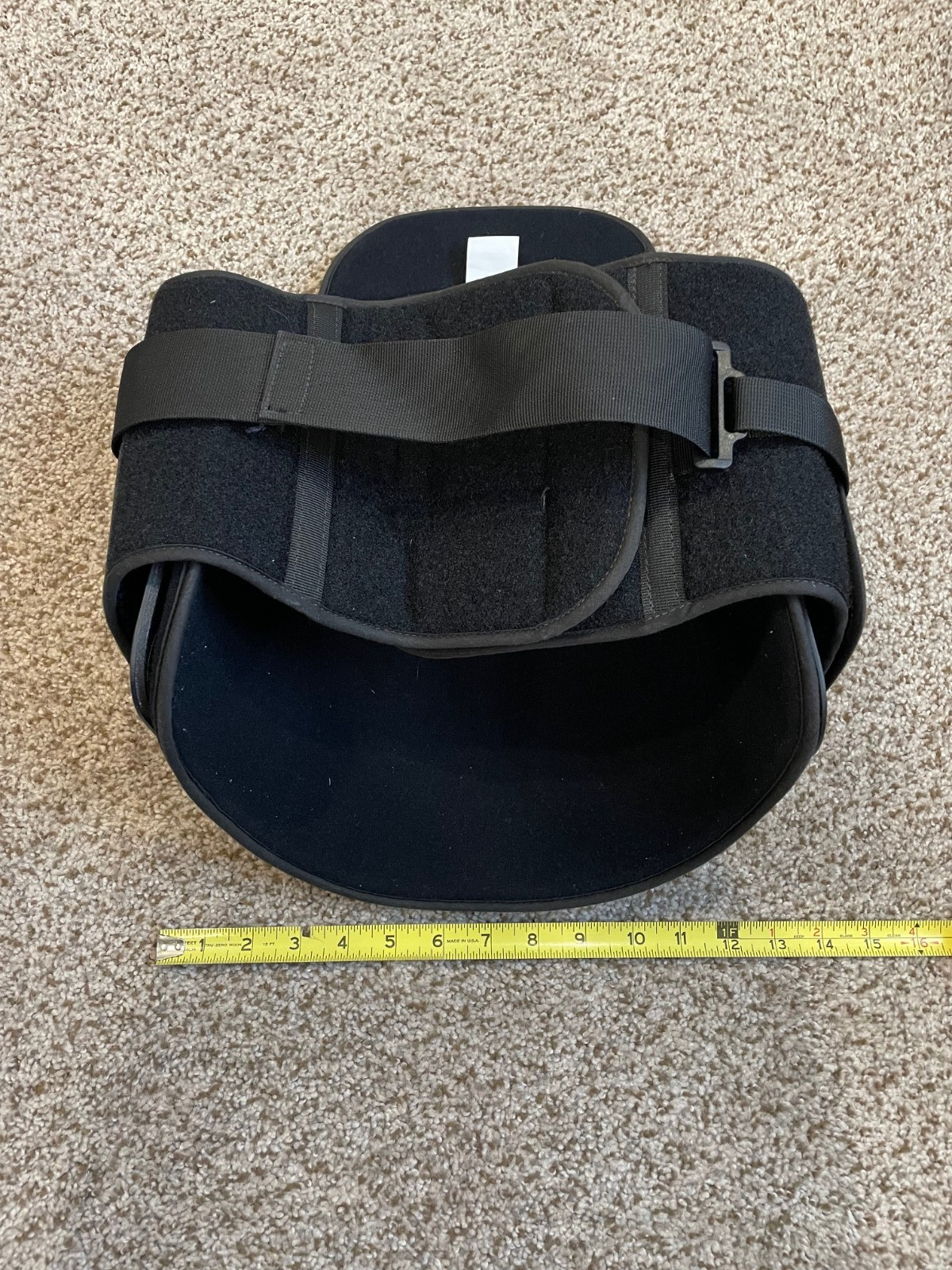 Ninja Back Brace, Small/ Medium Adult, Black, Hard Plastic Support, Adjustable