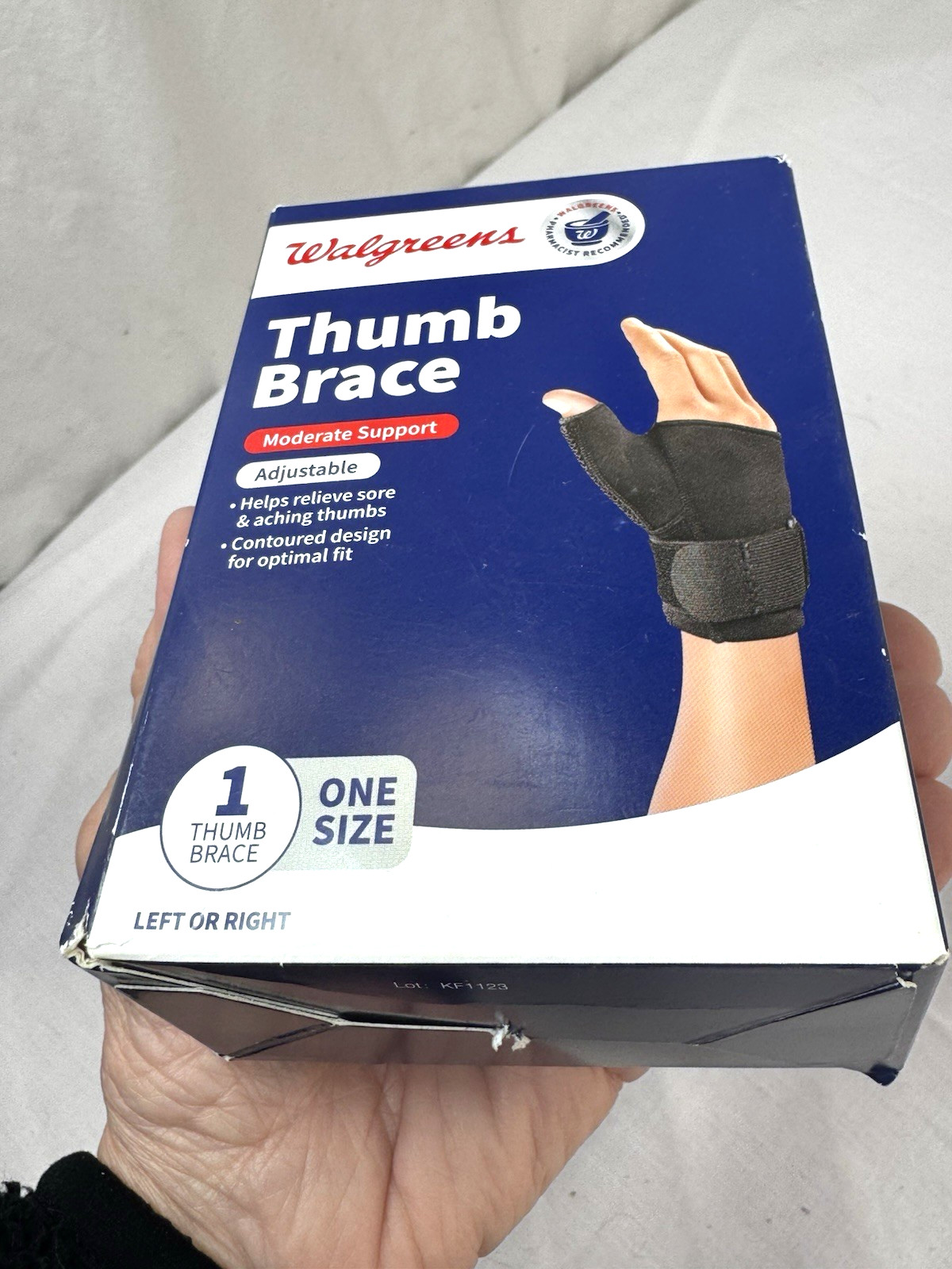 Thumb Brace Adjustable Moderate Support 1 Size Fits Most Left Or Right Walgreen