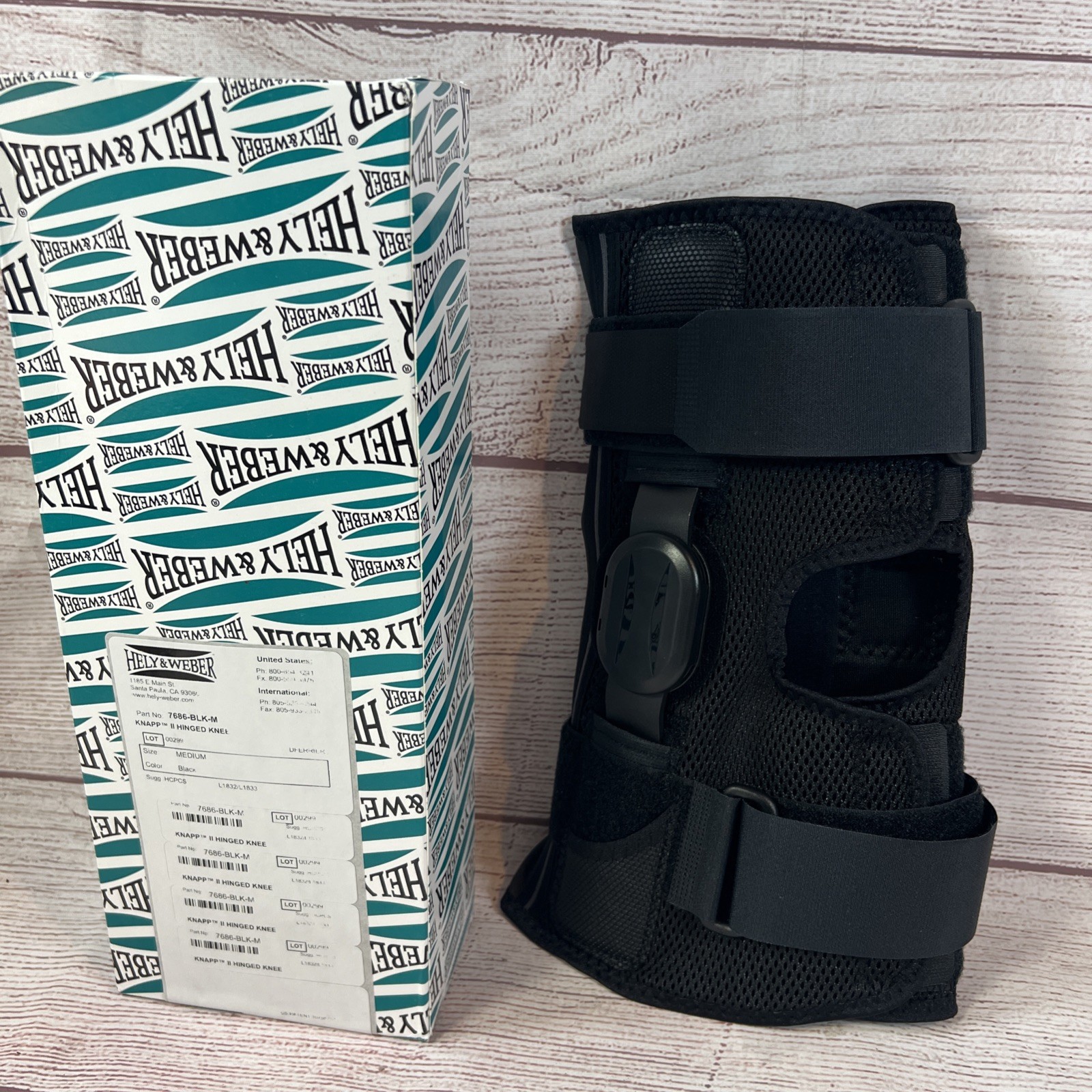 Hely Weber Knapp II Hinged Knee 7686-BLK-Medium