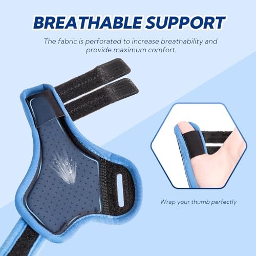 Thumb Splint Brace S/M Blue Dequervains Tendonitis Trigger CMC Joint Arthritis