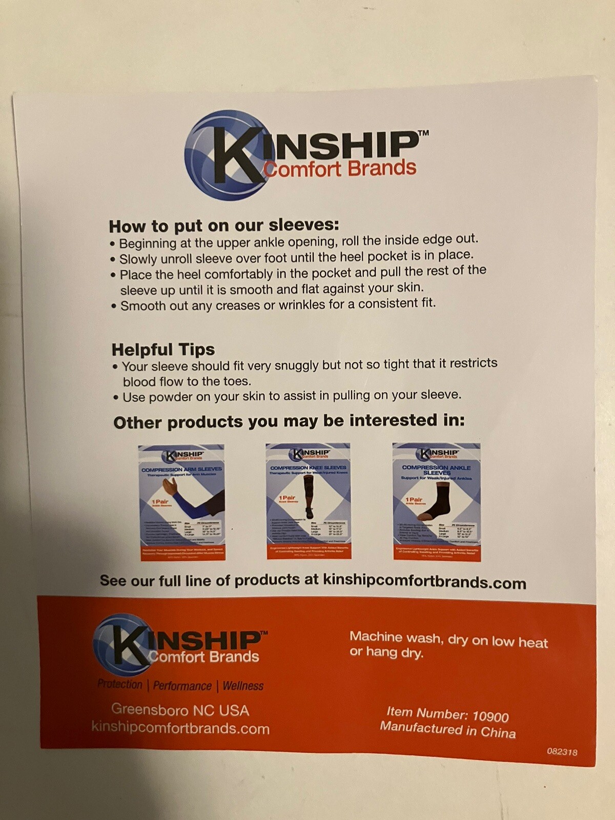 Kinship Compression Foot Sleeves Plantar Fasciitis White Medium 1 Pair Open Box