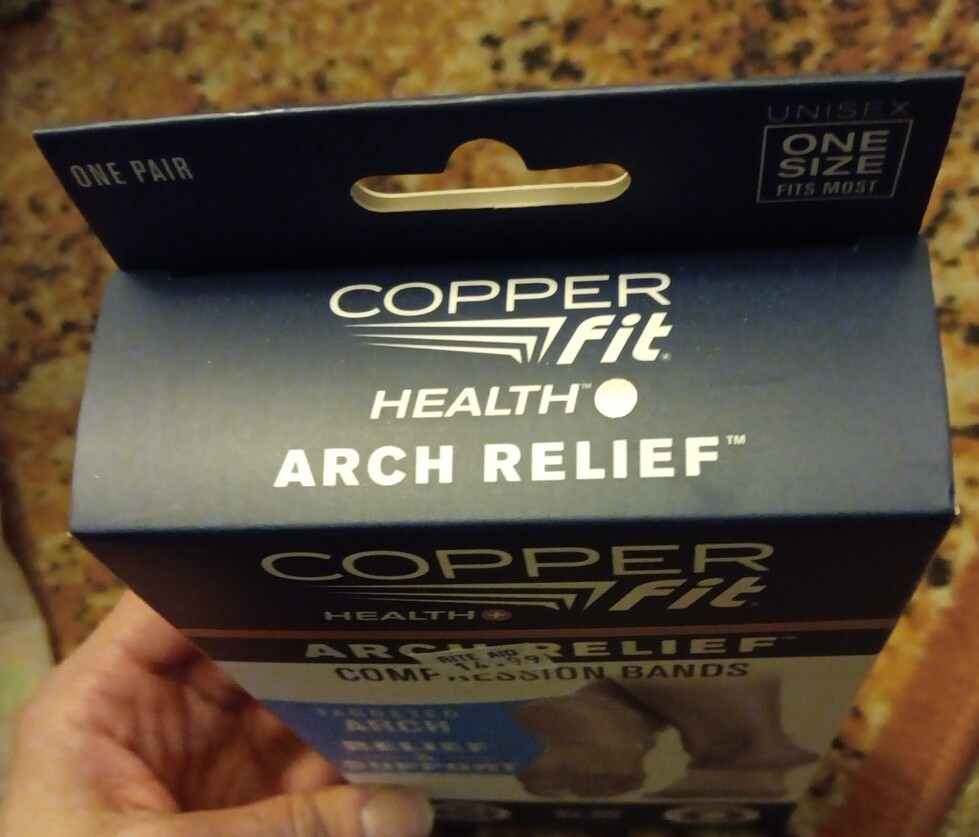 Copper Fit Copper Infused Arch Relief COMPRESSION BANDS One Size Unisex BNIB