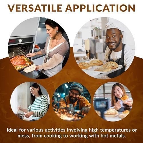 Terry Cloth Arm Sleeves Natural Heat-Resistant 6 Pack 17 in