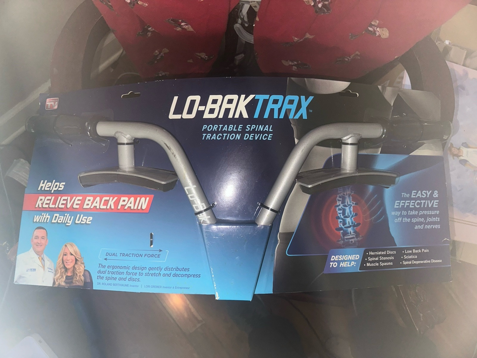 Lo-Bak Trax Portable Spinal Traction Device w/ Instructional DVD AS SEEN ON TV