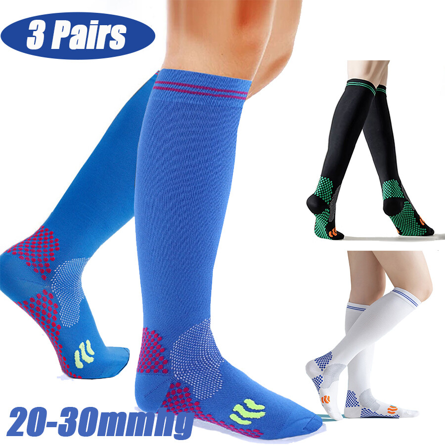 Sports Compression Socks 3Pair Outdoor Support Socks Medias De Compresion Futbol