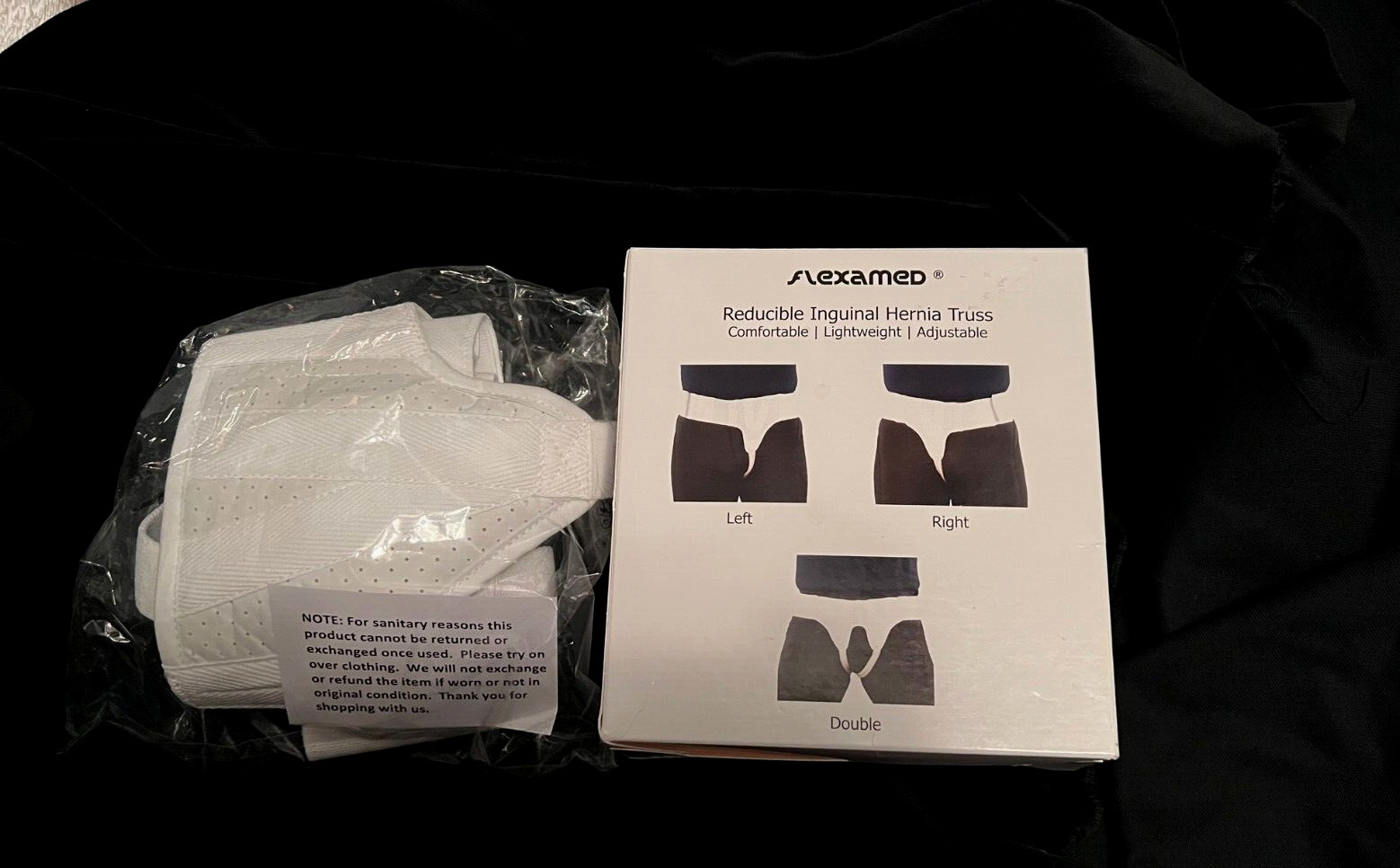 FlexaMed Inguinal Groin Hernia Truss Size large Right Side
