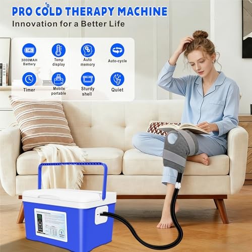 Cold Therapy Machine, Built-in 3000mAh Battery, Cold Therapy for Knee