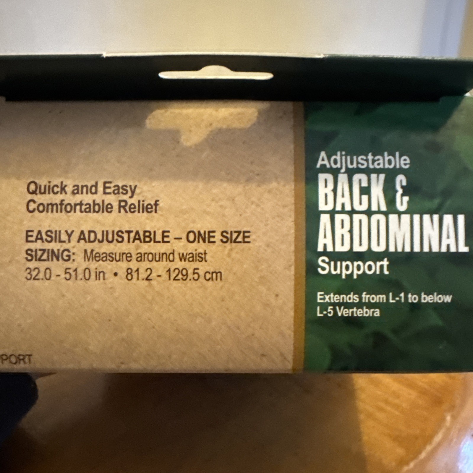 Mueller Green Back & Abdominal Support One-Size Adjustable Antimicrobial