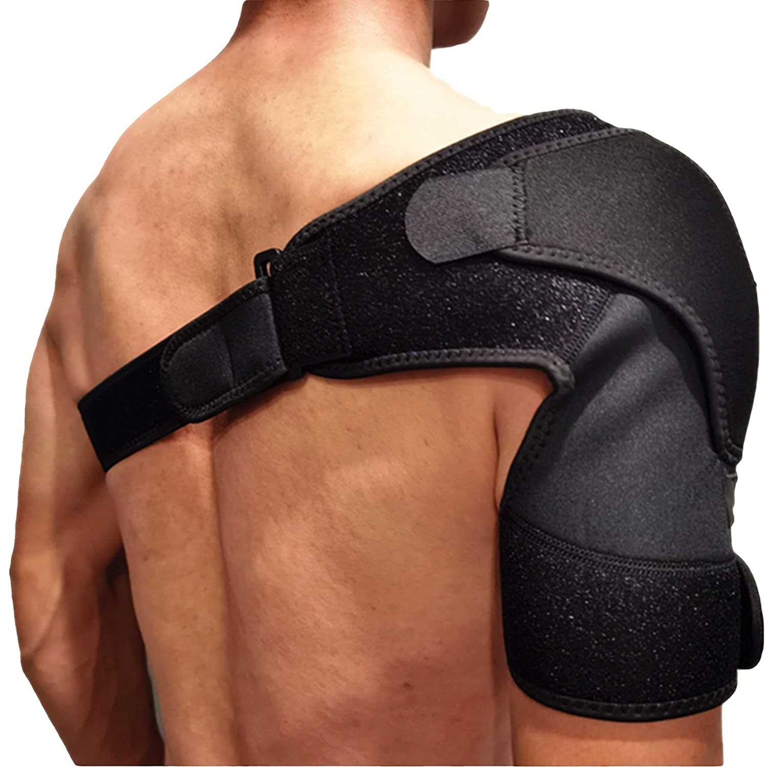 COPPER HEAL – Shoulder Adjustable Clamp Compression Sleeve for Men Black