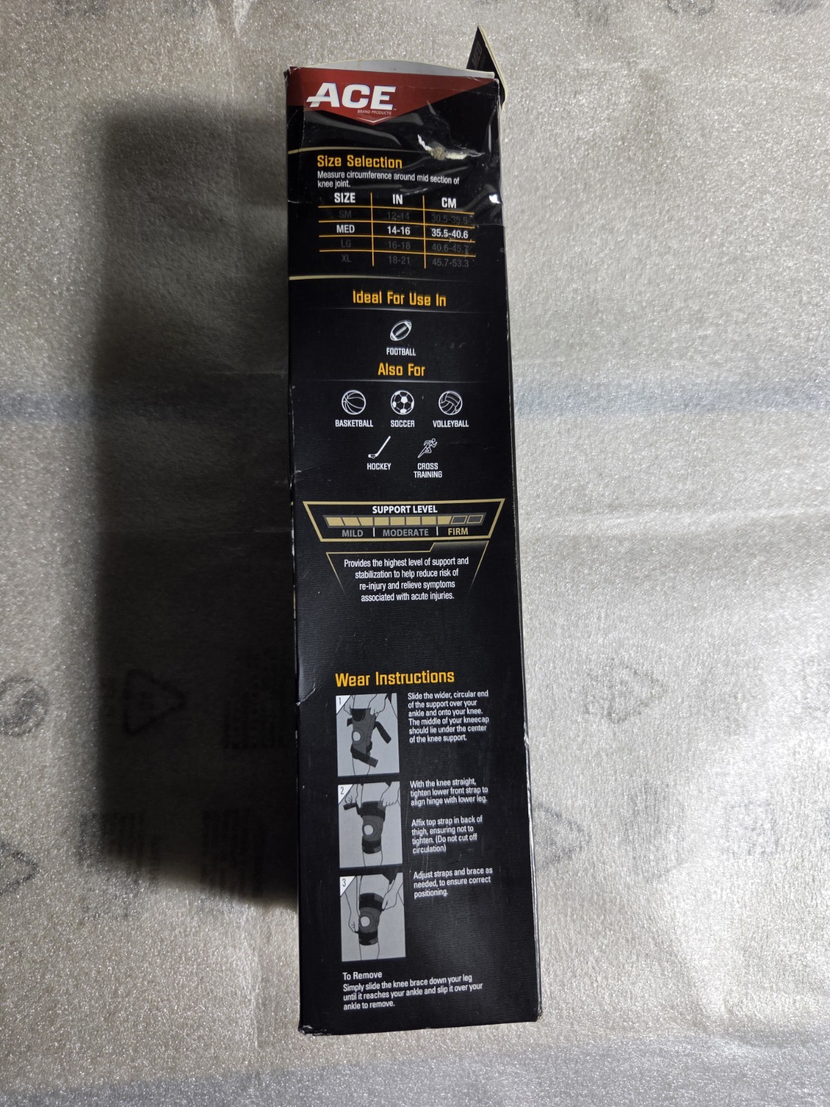 Ace brand firm support hinged knee brace