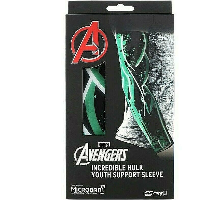 Marvel Avengers Incredible Hulk Youth Support Sleeves 2PK SM/MD Compress Costume