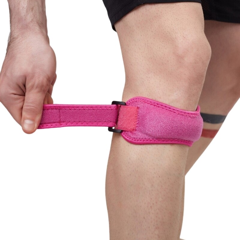 Antislip Adjustable Patella Knee Brace with Soft Pad for Running Football Sport