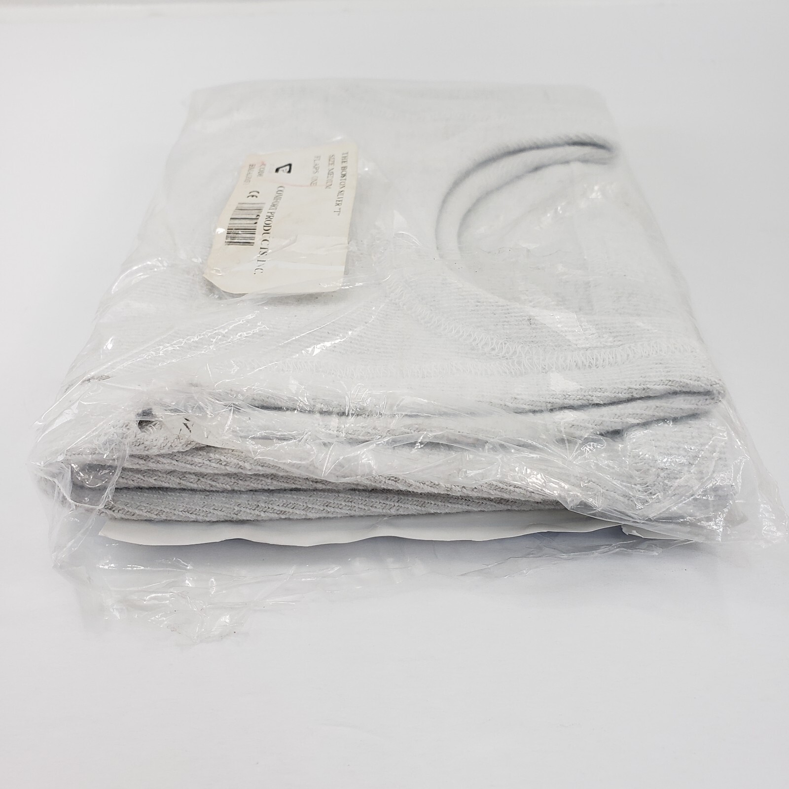 Boston Brace Scoliosis Torso Body Sock Silver T One Flap 8″x21″ Sz Med NEW
