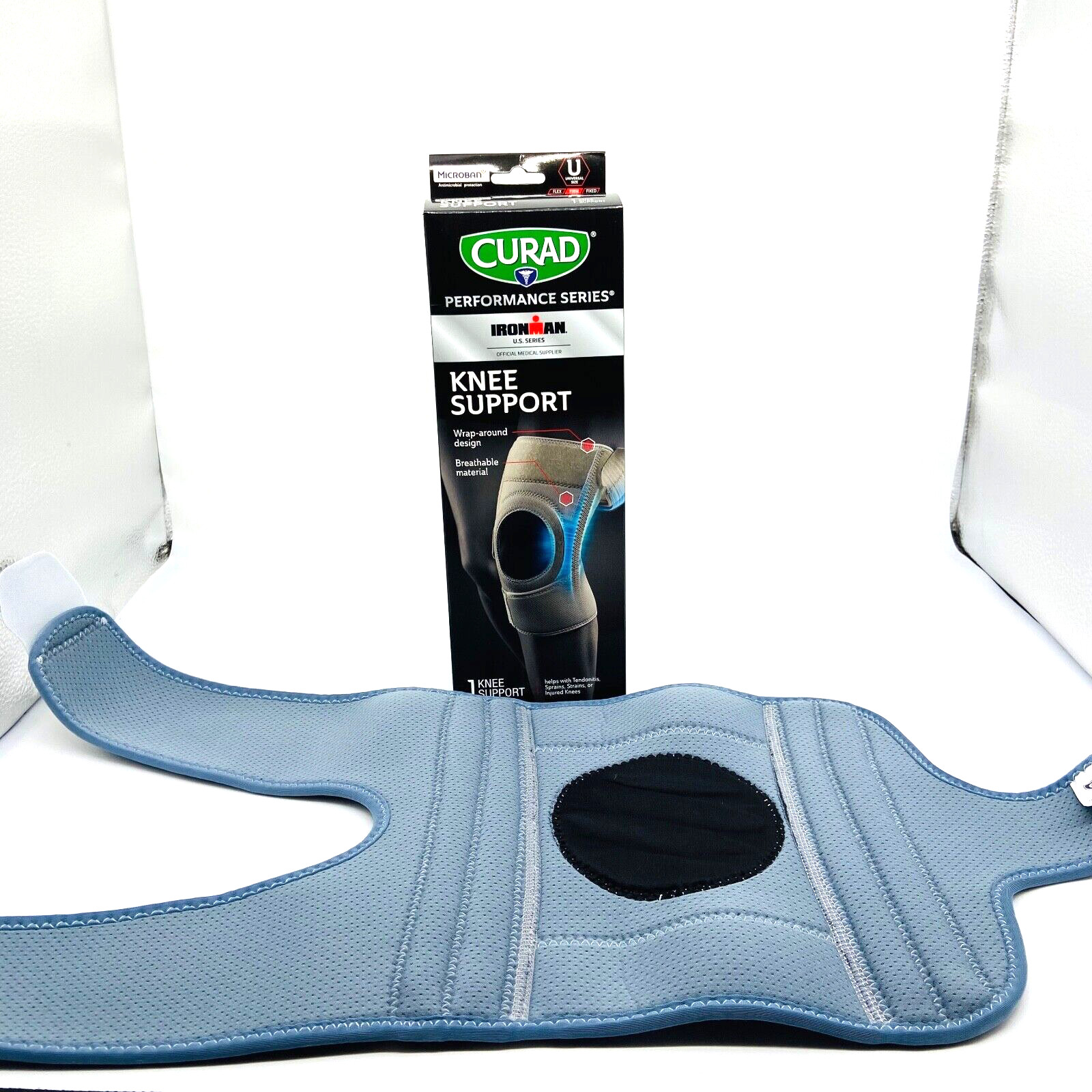 Curad Knee Support Performance Series Brace Wrap Around Universal Size Unisex