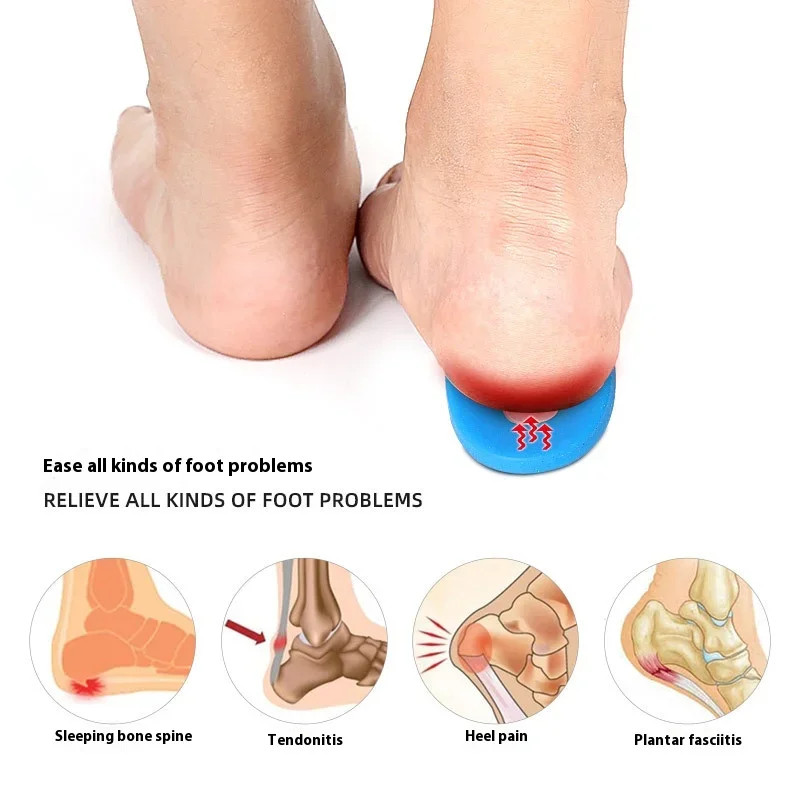 2pcs/4pcs Soft Elastic Silicone Heel Cushions Foot Care Products Gel Heel Protec