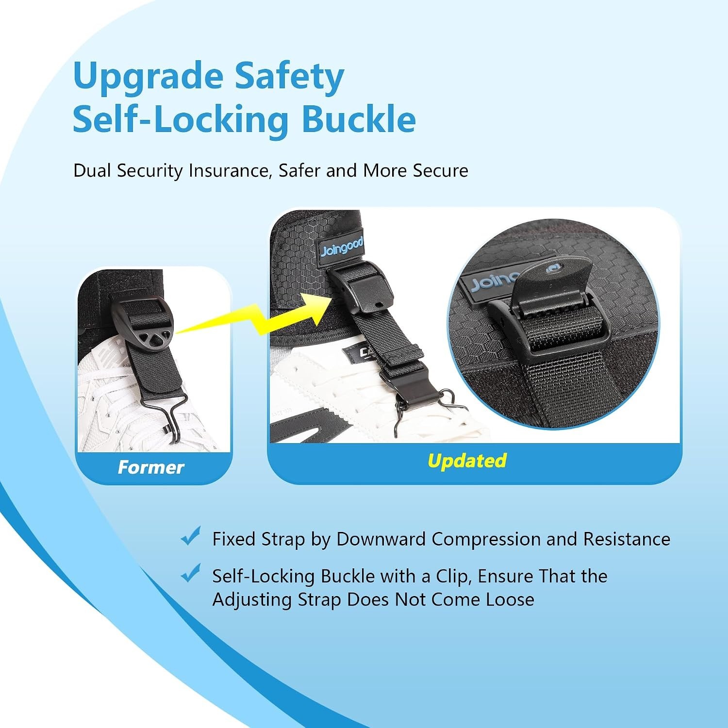 AFO Foot Drop Brace for Walking, Upgraded Zinc Alloy Hook, Includes Eyelet Ho…
