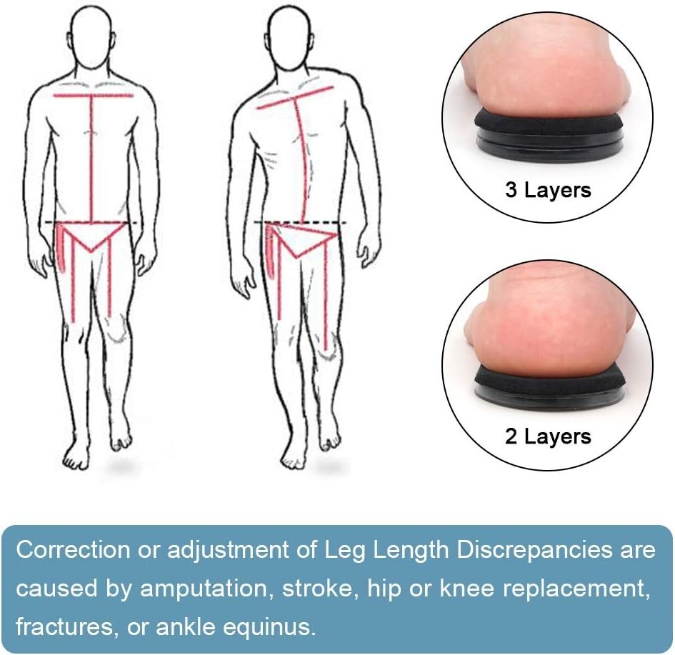 Washable Orthopedic Heel Lift Insoles for Men & Women – Pain Relief & Comfort