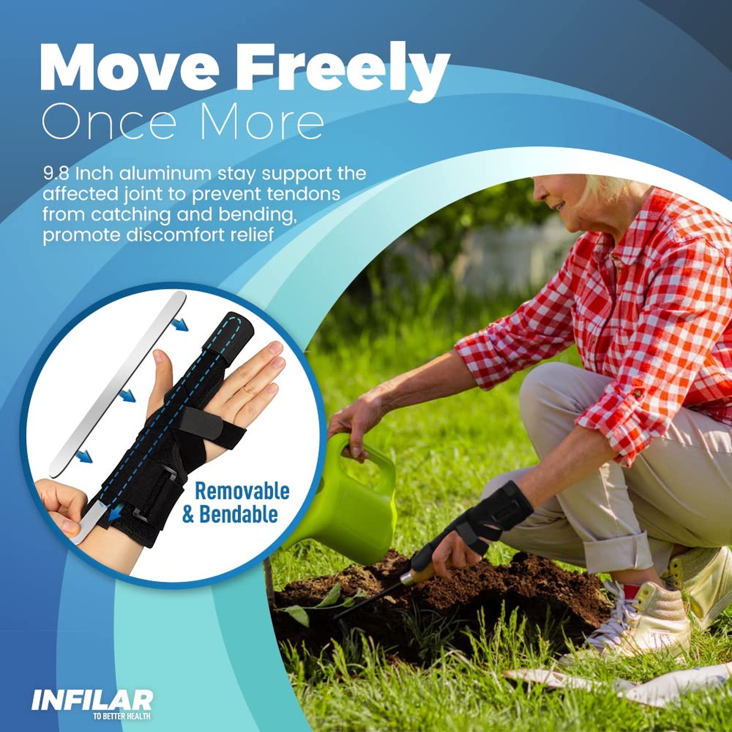 Trigger Finger Splint for Men & Women, Adjustable One or Two Finger Splint Fu…