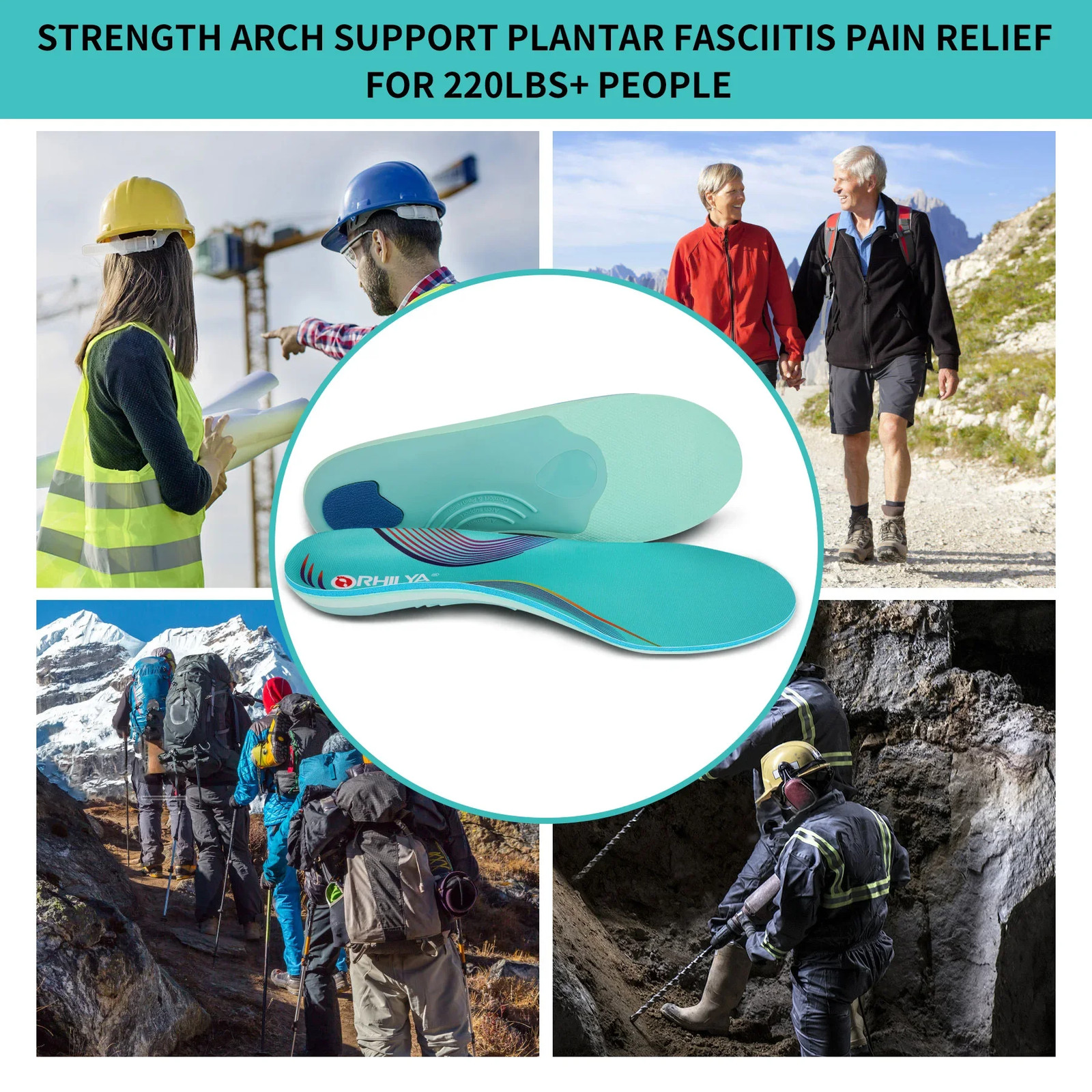 Arch Support Orthopedic Sport Insole Plantar Fasciitis Flat Feet Men Women