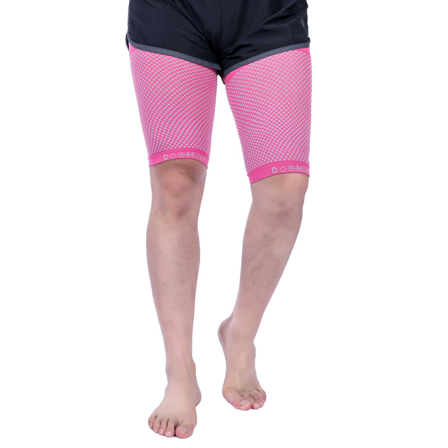 Doc Miller Thigh Compression Sleeve 1 Pair Hamstring Quad Groin Support PINK