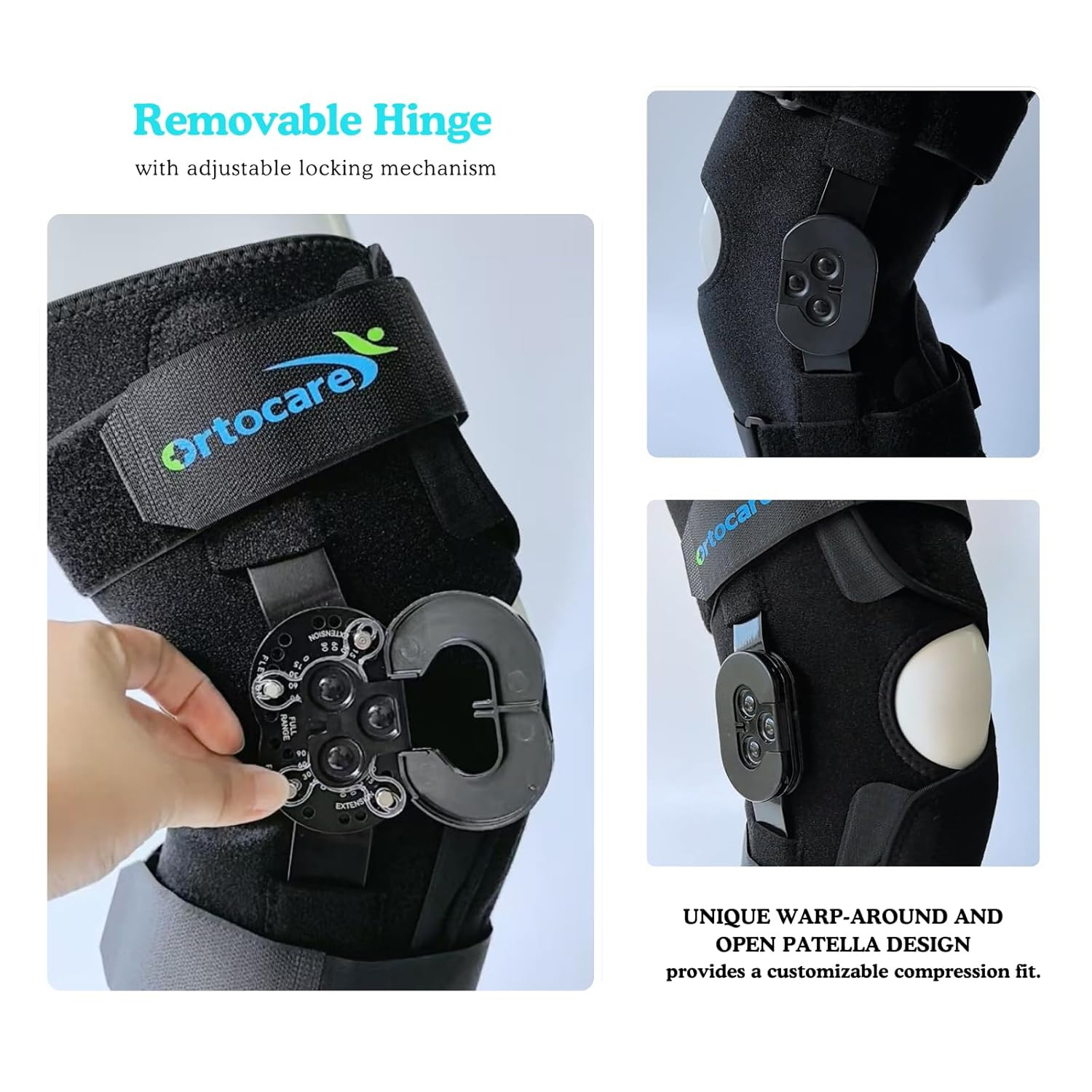 Hinged Knee Brace – ACL Support with Stabilizers for Injury Recovery