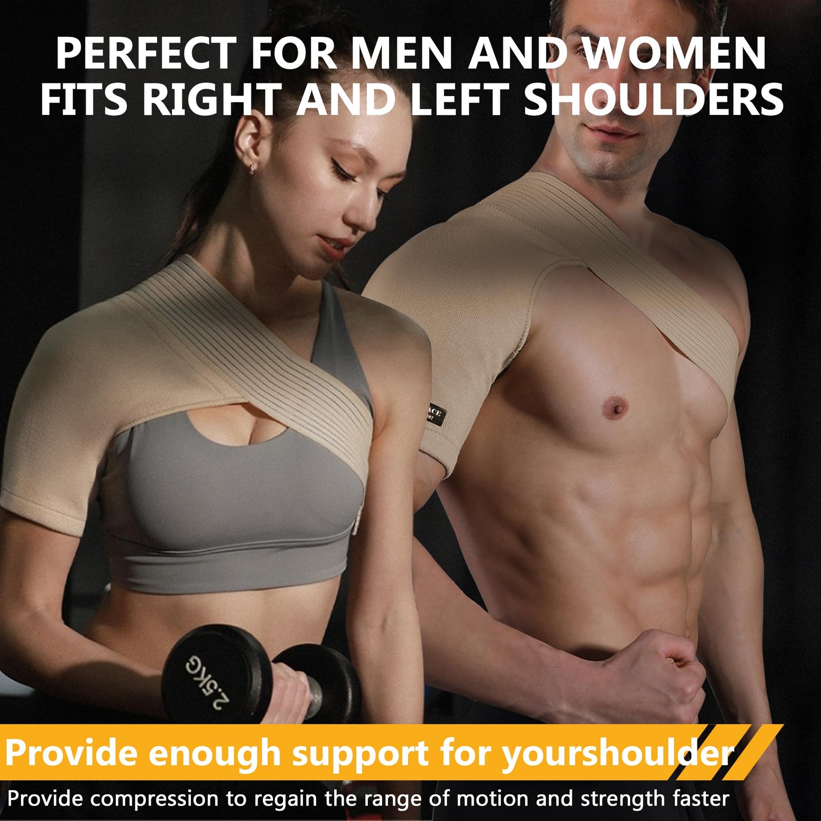 SPOBTRACE Shoulder Brace For Torn Rotator Cuff For Men Women, Adjustable Shou…