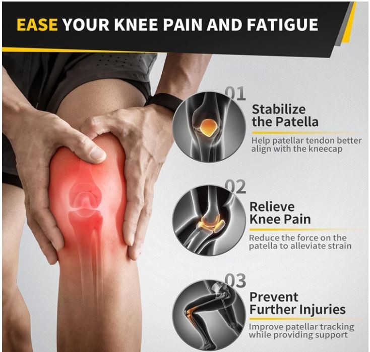 2 Pack Patella Knee Straps Brace Support for Men Women Pain Relief