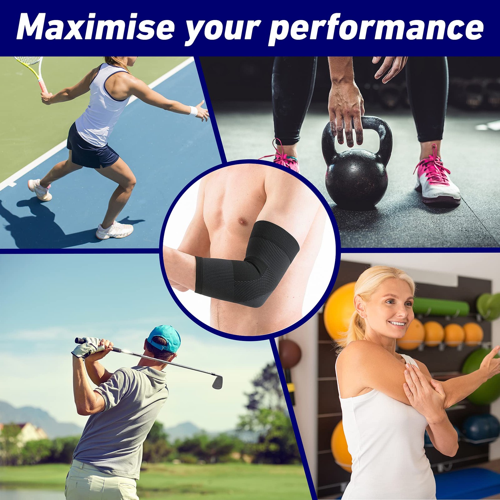 Elbow Support for Tendonitis, Joint Pain, Tennis, Golf, Sports – Tennis Elbow…