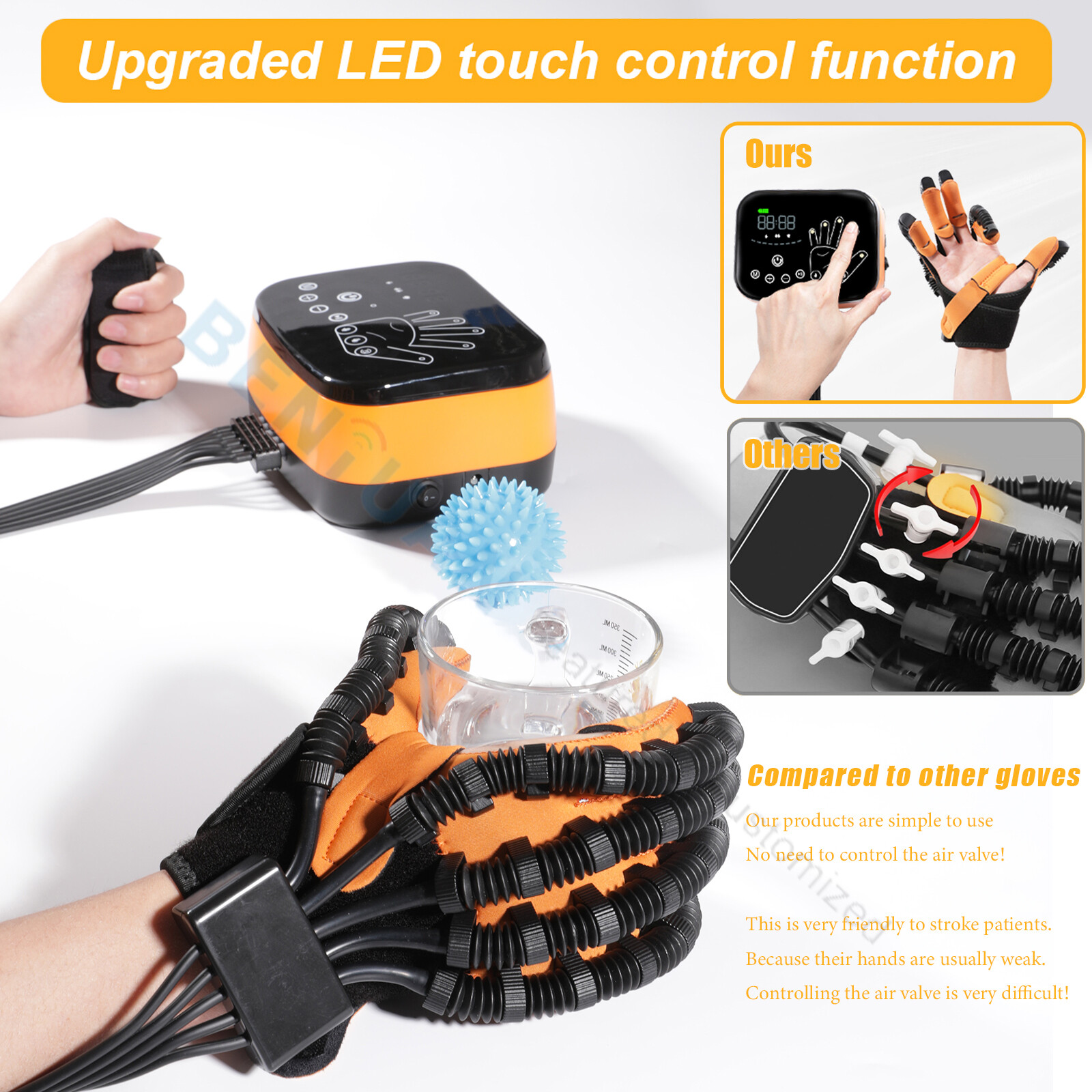 Hand Robotic Glove Hand Function Rehabilitation Training Device For Finger Rehab
