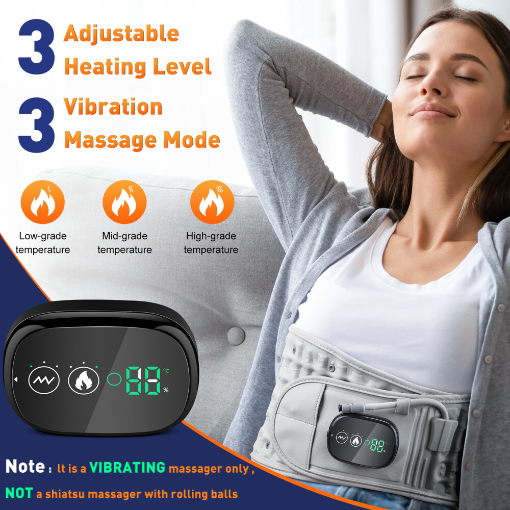 Update Heating Massage Decompression Belt Lumbar Support for Back Pain Relief