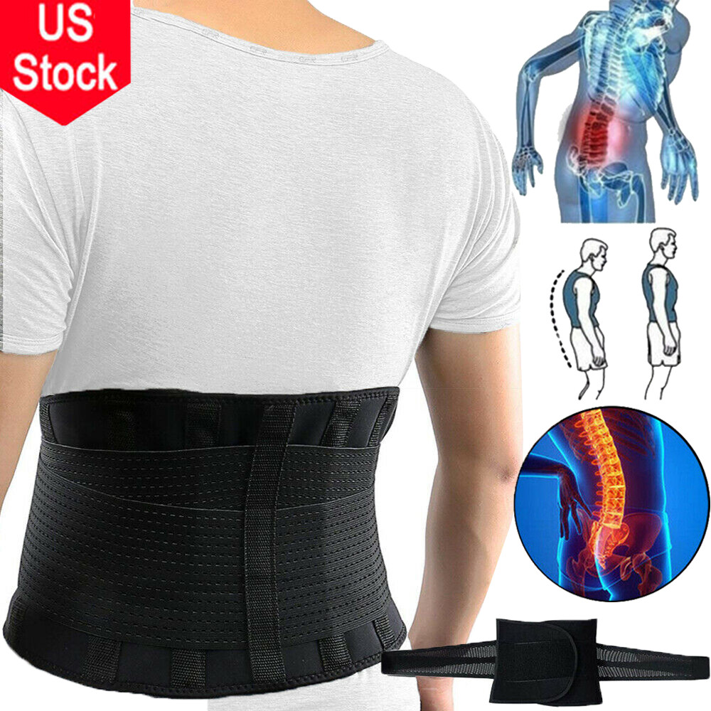 Lower Back Pain Brace Lumbar Support Waist Belt Scoliosis Work For Men and Women
