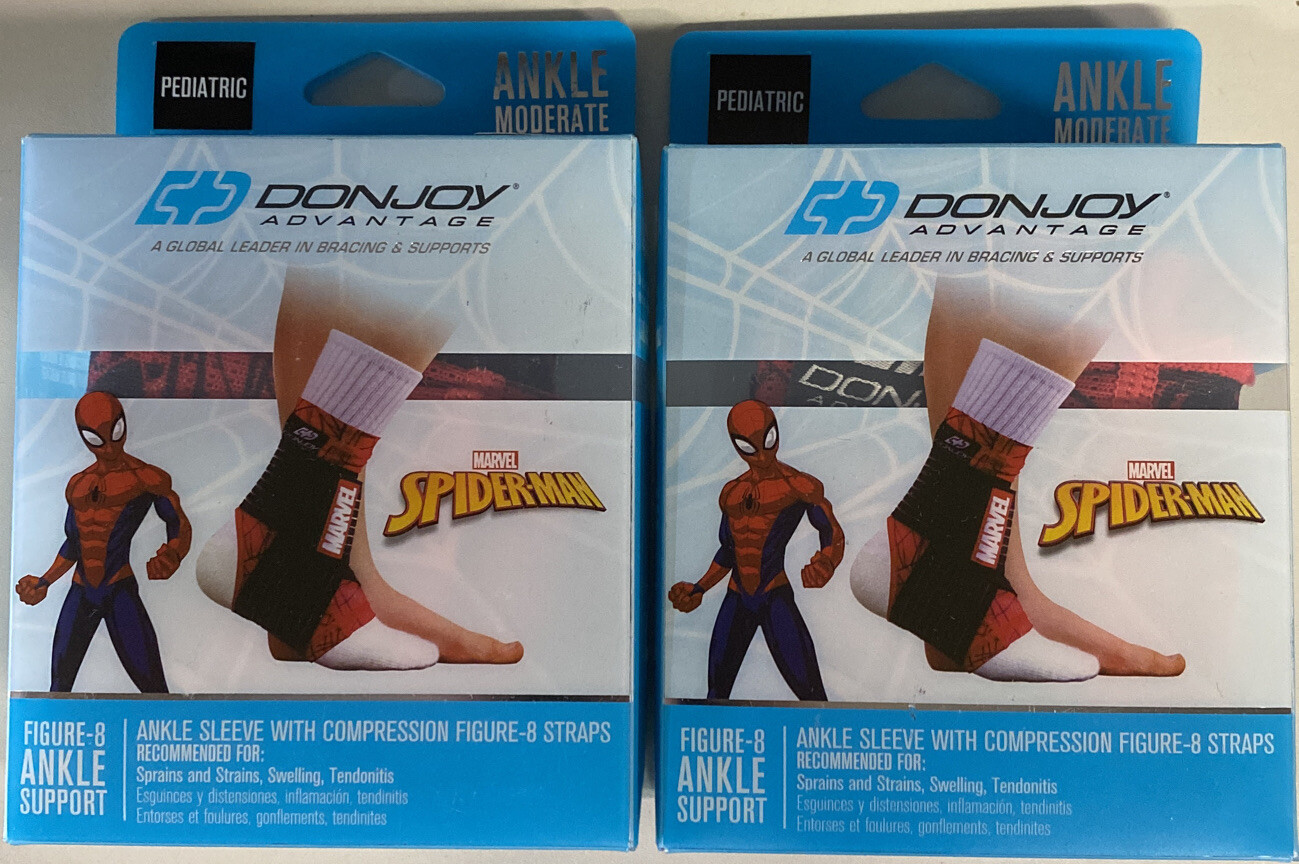 3-DONJOY ADVANTAGE MODERATE FIGURE 8 ANKLE SUPPORT – PEDIATRIC – SPIDERMAN