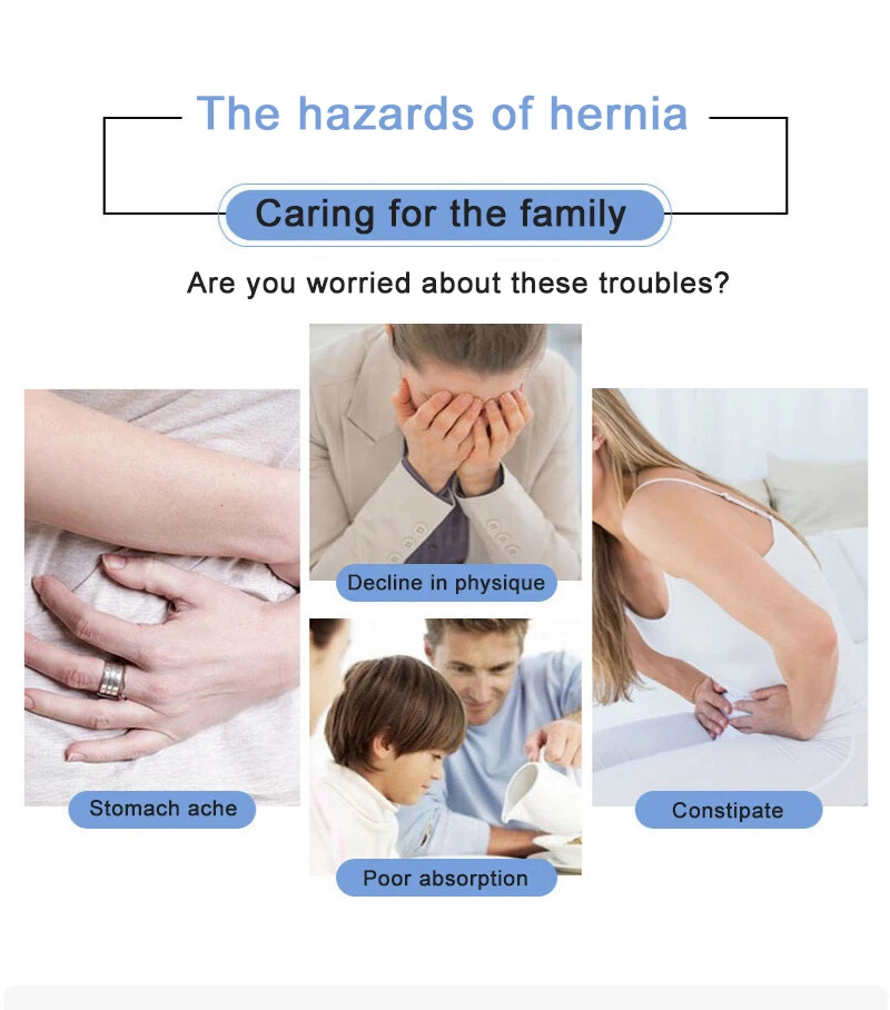 Inguinal Hernia Support Belt Double Adjustable with 4 Removable Compression Pad