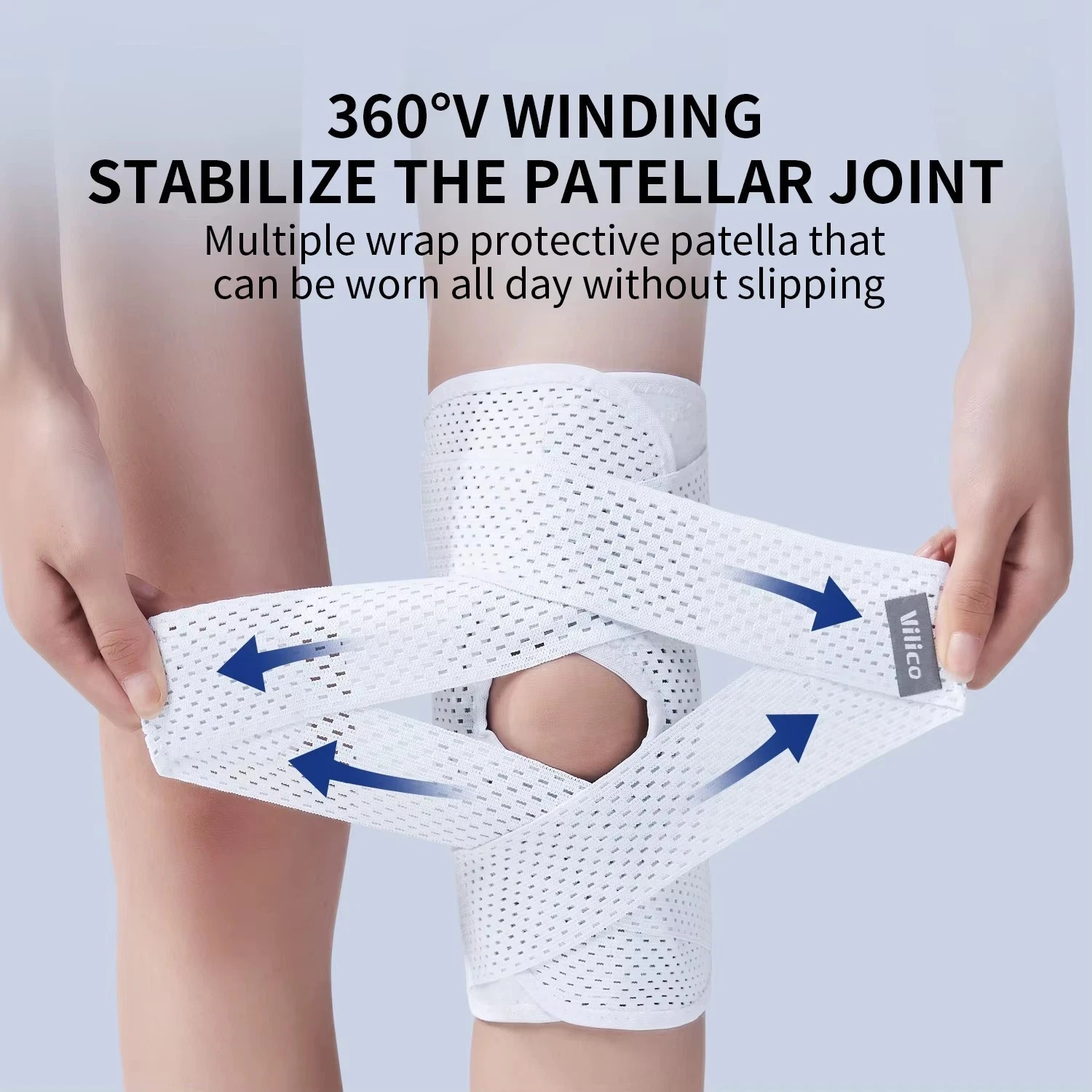 Bareform Knee Brace for Meniscus Support Adjustable, Patella Stabilizer, Pain